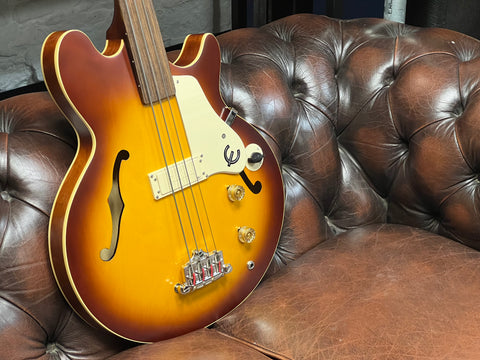 Epiphone Jack Casady Signature Bass Fretless Aged Royal Tan 2024