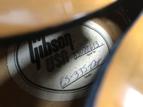 Gibson ES-335 Dot Left-Handed Natural 1988