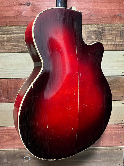 Framus Black Rose Deluxe Red Burst Left Hand 1956