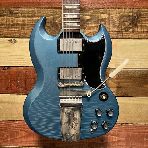 Gibson Custom Shop Murphy Lab 1964 SG Standard Maestro Vibrola Aged Pelham Blue 2022