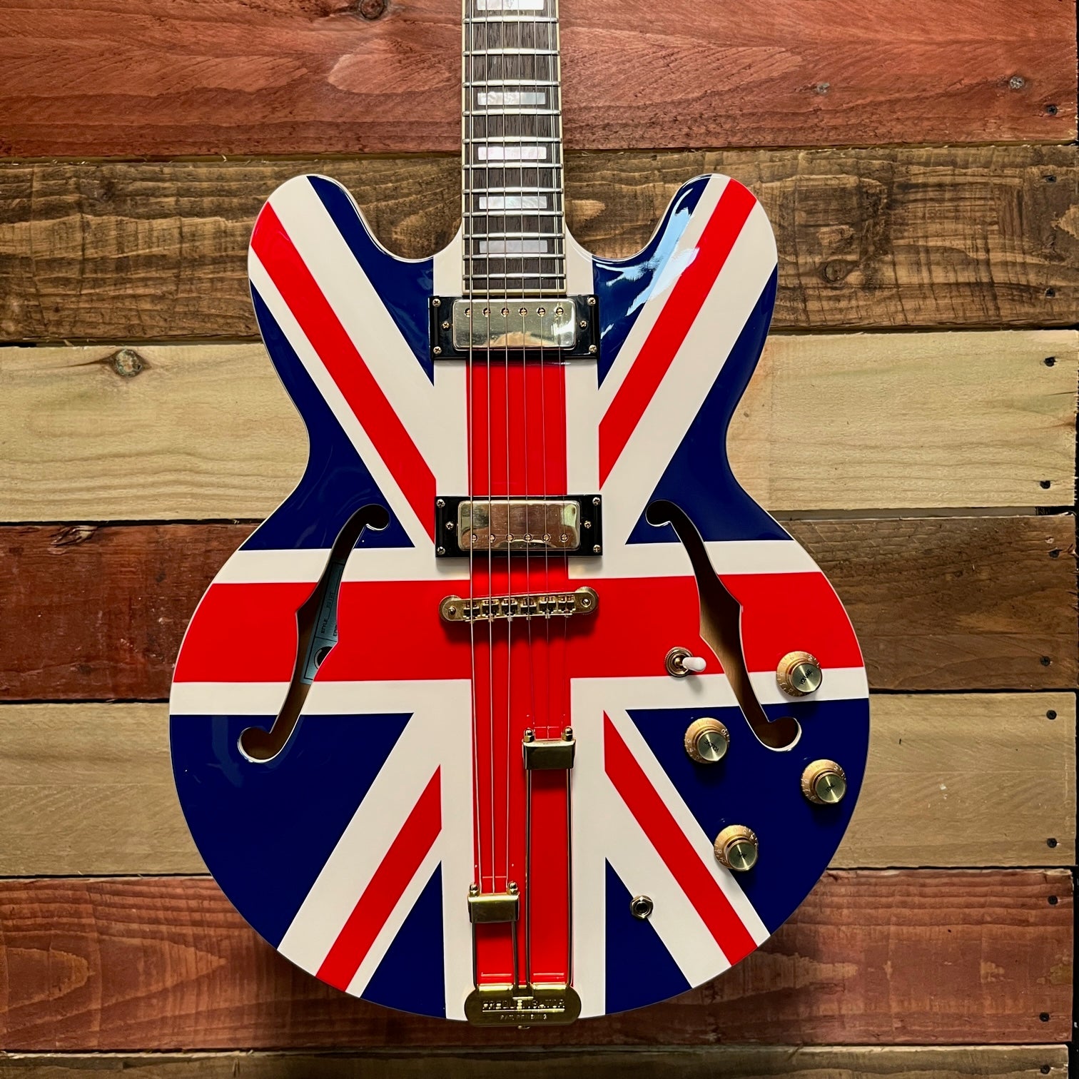 Epiphone union jack sheraton deals for sale