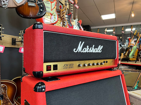 Marshall JCM 800 Lead Series Model 2204 50-Watt Master Volume Mk2 Head (FACTORY RED!) 1984