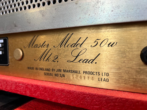 Marshall JCM 800 Lead Series Model 2204 50-Watt Master Volume Mk2 Head (FACTORY RED!) 1984