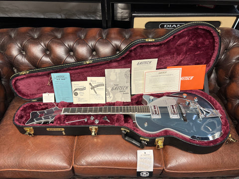 Gretsch G6134T-140 140th Anniversary Double Platinum Penguin Two-Tone Stone Platinum / Pure Platinum 2023