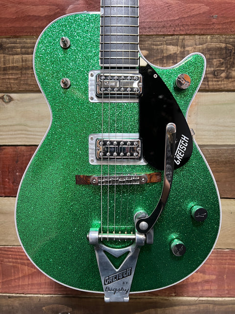 Gretsch G6131T-TVP Power Jet with Bigsby Green Sparkle "Tone-Dog" Nitro Re-Finish 2009