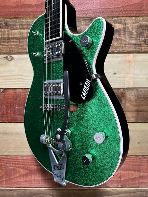 Gretsch G6131T-TVP Power Jet with Bigsby Green Sparkle "Tone-Dog" Nitro Re-Finish 2009