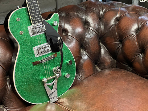 Gretsch G6131T-TVP Power Jet with Bigsby Green Sparkle "Tone-Dog" Nitro Re-Finish 2009