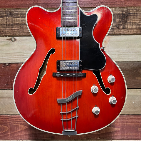Hofner Verythin Translucent Cherry Burst 1965