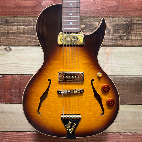 B&G Guitars Little Sister Crossroads Cutaway Tobacco Burst 2021