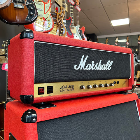 Marshall JCM 800 Lead Series Model 2204 50-Watt Master Volume Mk2 Head (FACTORY RED!) 1984
