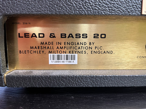 Marshall 2061X Handwired JMP "Lead & Bass" Reissue 2-Channel 20-Watt Guitar Amp Head 2004 - With Flight Case