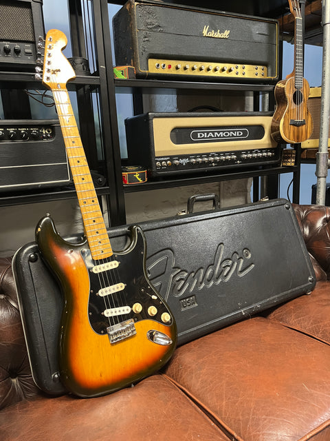 Fender Stratocaster Hardtail MN 1979 7.36lb! Original Case Fullerton Factory Tobacco Sunburst