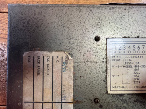 1977 Marshall JMP 1959 Super Lead 2-Channel 100-Watt Guitar Amp Head