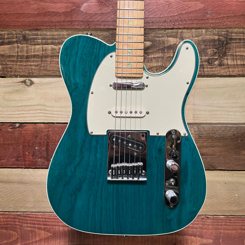 Fender American Deluxe Telecaster (3-Pickup) Maple Neck 1999 - Teal Green Transparent