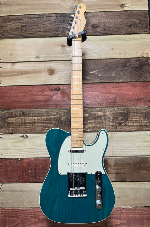 Fender American Deluxe Telecaster (3-Pickup) Maple Neck 1999 - Teal Green Transparent
