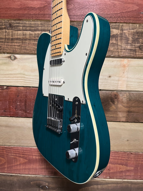 Fender American Deluxe Telecaster (3-Pickup) Maple Neck 1999 - Teal Green Transparent
