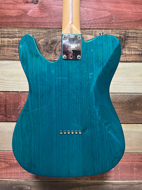 Fender American Deluxe Telecaster (3-Pickup) Maple Neck 1999 - Teal Green Transparent