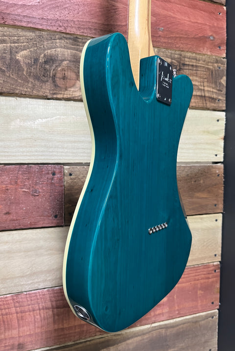 Fender American Deluxe Telecaster (3-Pickup) Maple Neck 1999 - Teal Green Transparent