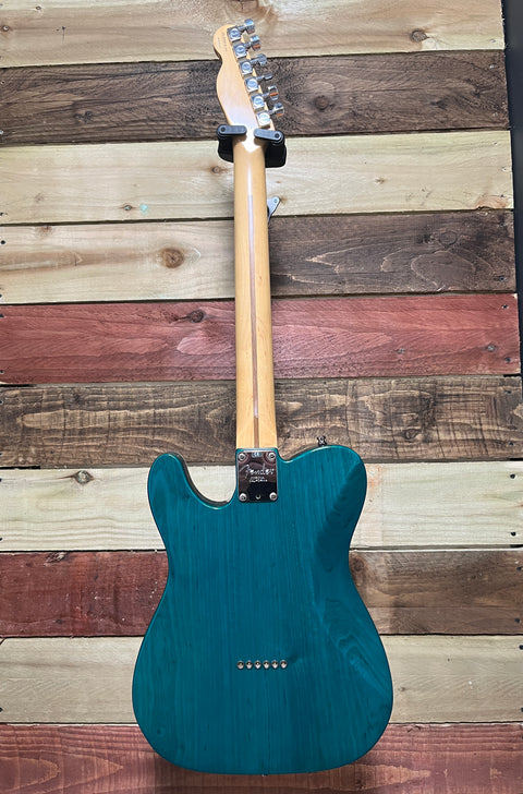 Fender American Deluxe Telecaster (3-Pickup) Maple Neck 1999 - Teal Green Transparent