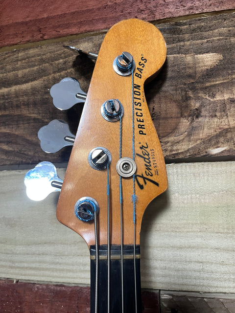 Fender Precision Bass with Rosewood Fretboard 1977 - Black Refinished Fretless