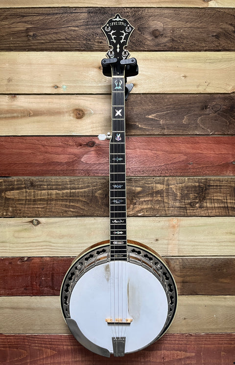 Stelling Staghorn Five String Banjo 2000's - Walnut Gloss