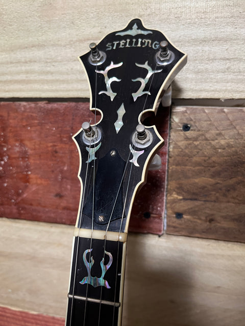Stelling Staghorn Five String Banjo 2000's - Walnut Gloss