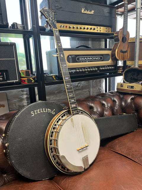 Stelling Staghorn Five String Banjo 2000's - Walnut Gloss