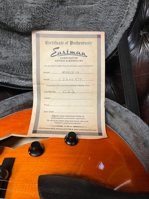 Eastman AR580CE 2022- Honeyburst