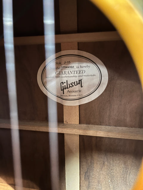 Gibson J-15 Standard Walnut 2014 Antique Natural