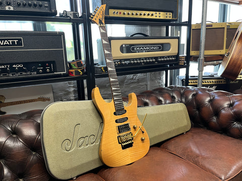 Jackson SL-3 Soloist Thru Neck HSS Natural Flame 1990's