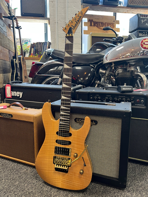 Jackson SL-3 Soloist Thru Neck HSS Natural Flame 1990's