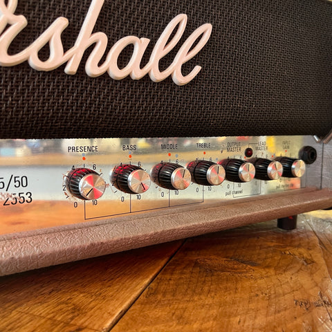 Marshall JCM25/50 "Silver Jubilee" Model 2553 2-Channel 50-Watt Guitar Amp Head 1988 - Silver