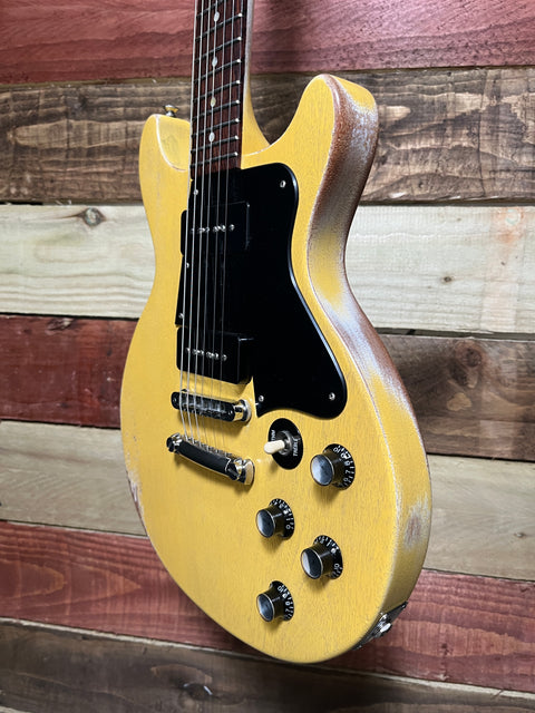 Gibson Les Paul Special Double Cut Worn TV Yellow P-90s 2005 - Faded Worn TV Yellow