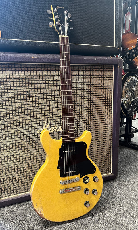 Gibson Les Paul Special Double Cut Worn TV Yellow P-90s 2005 - Faded Worn TV Yellow