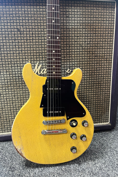 Gibson Les Paul Special Double Cut Worn TV Yellow P-90s 2005 - Faded Worn TV Yellow