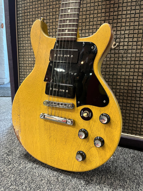 Gibson Les Paul Special Double Cut Worn TV Yellow P-90s 2005 - Faded Worn TV Yellow