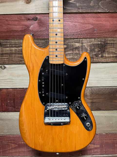 Fender Mustang Guitar with Maple Fretboard 1978-79 Natural