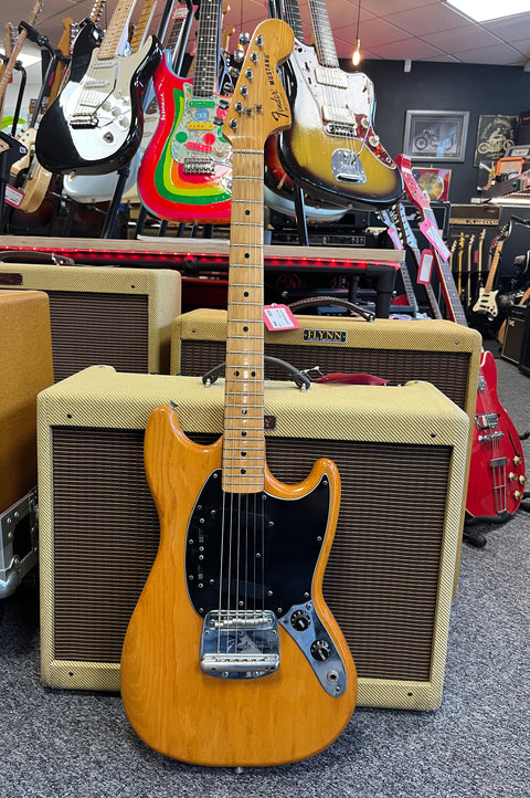 Fender Mustang Guitar with Maple Fretboard 1978-79 Natural