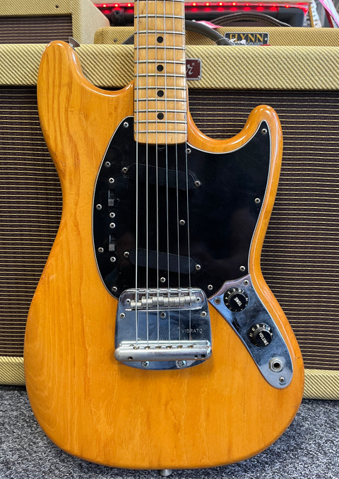 Fender Mustang Guitar with Maple Fretboard 1978-79 Natural