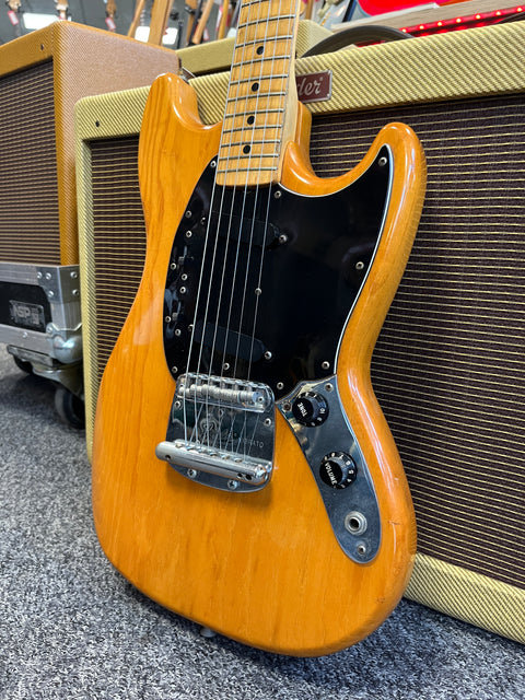 Fender Mustang Guitar with Maple Fretboard 1978-79 Natural