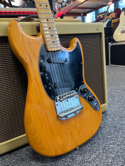 Fender Mustang Guitar with Maple Fretboard 1978-79 Natural