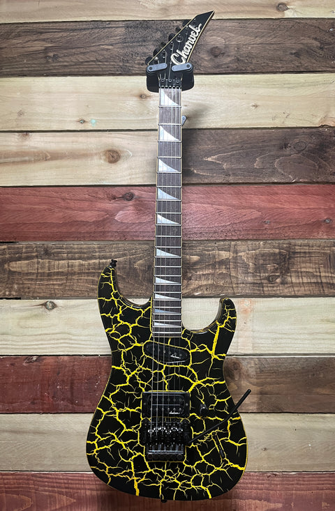 Charvel DK-085 HS Dinky 1989 - Yellow Crackle