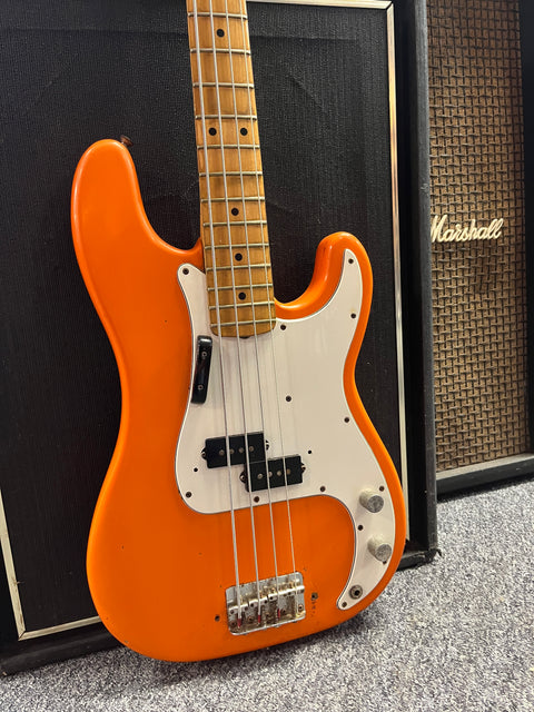 1978-81 Fender Precision Bass International Series Capi Orange Maple Neck