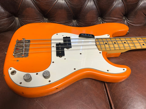1978-81 Fender Precision Bass International Series Capi Orange Maple Neck
