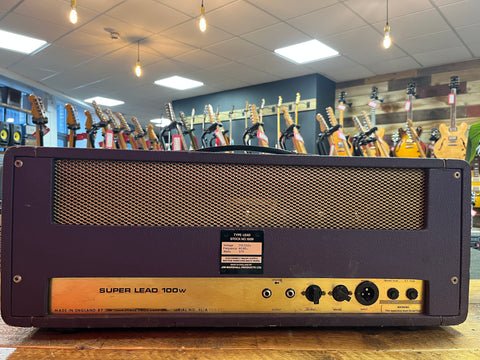 Marshall JMP 1959 Super Lead 2-Channel 100-Watt Guitar Amp Head 1973 Factory Purple Signed by Jim Marshall