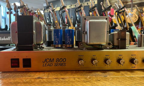 Marshall JCM 800 Lead Series Model 2203 100-Watt Master Volume Head 1986 original Black Tolex