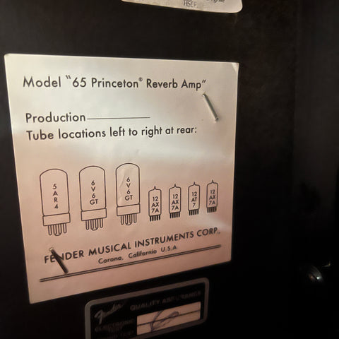 Fender '65 Princeton Reverb Reissue USA all Tube amplifier 12-Watt 1x10" Guitar Combo 2018