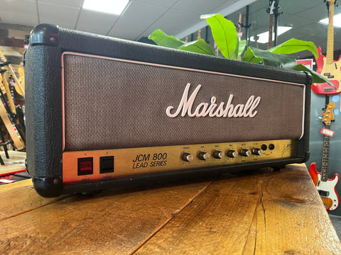 Marshall JCM 800 Lead Series Model 2203 100-Watt Master Volume Head 1986 original Black Tolex