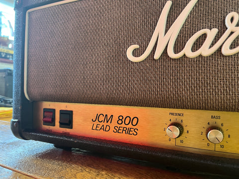 Marshall JCM 800 Lead Series Model 2203 100-Watt Master Volume Head 1986 original Black Tolex
