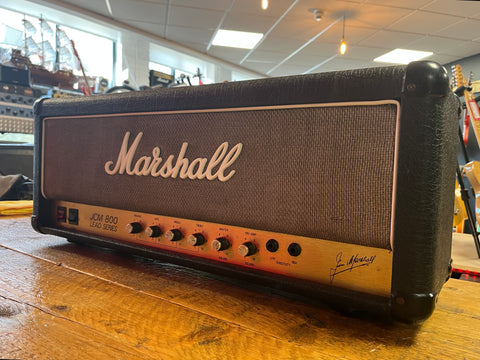Marshall JCM 800 Lead Series Model 2203 100-Watt Master Volume Head 1986 original Black Tolex